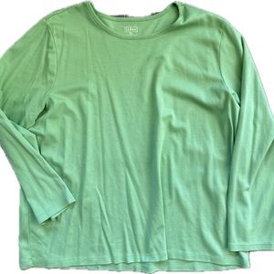 L.L. Bean Women's Green Long Sleeve Tee